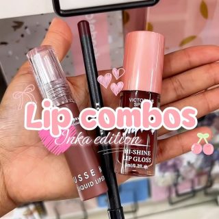 💄 Hay combinaciones que simplemente no fallan... como papitas y ketchup 😌🍟Y luego está este lip combo: delineador + labial + gloss = otro nivel. ✨¿Cuál sería tu combinación perfecta? 👇💋#LipCombo #MakeupLover #BeautyRoutine #LabiosConEstilo #InkaAccesorios