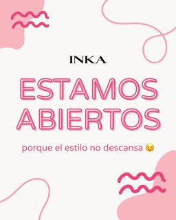 Feriado, pero con estilo 😎
Porque el brillo no se toma descanso 💖
Pásate por Inka y encuentra ese accesorio que te hará destacar, ¡te esperamos hoy en nuestras sucursales! 💍📍Megacentro 10:00 AM - 7:00 PM
📍Sambil 10:00 AM a 7:30 PM
📍Plaza Central 10:00 AM a  6:00 PM#InkaAccesorios #EstiloInka #FeriadoConEstilo #BrillaConInka #AccesoriosRD #ModaConActitud #ShopLocalRD #EstamosAbiertos #DetallesQueEncantan #LookInka
