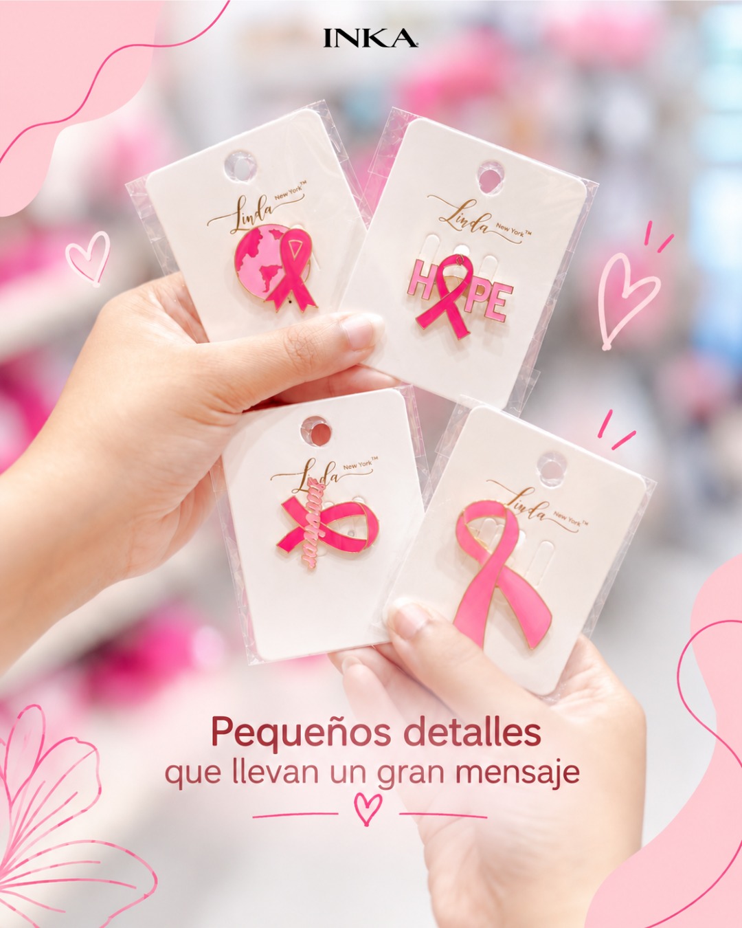 Un detalle que lleva un mensaje enorme. 🎀💗Este octubre, llevemos el rosa con orgullo, amor y esperanza. Porque detrás de cada lazo hay una historia, una lucha y muchas razones para seguir creando conciencia sobre el cáncer de mama. 🩷✨¿Con quién compartirías este mensaje? Etiquétala en los comentarios. 💕#InkaAccesorios #OctubreRosa #CáncerDeMama #PrevenciónEsVida #ConcienciaRosa #InkaGirl