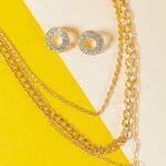 juego de collares y aretes