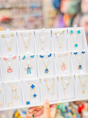 Collares acero inoxidable- Stitch, trébol, ángel y más