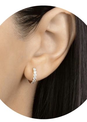 Piercing lobulo con argolla