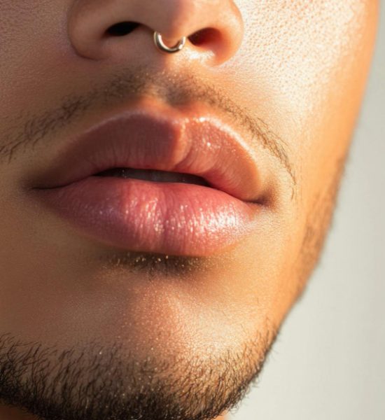 hombre con piercing en nariz