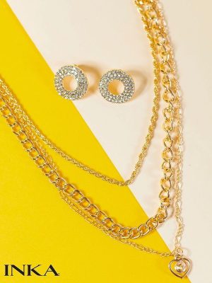 juego de collares y aretes