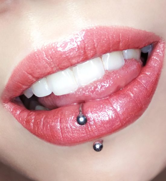 labios con piercing