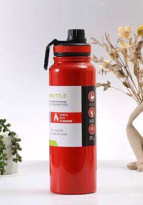 termo doble pared rojo
